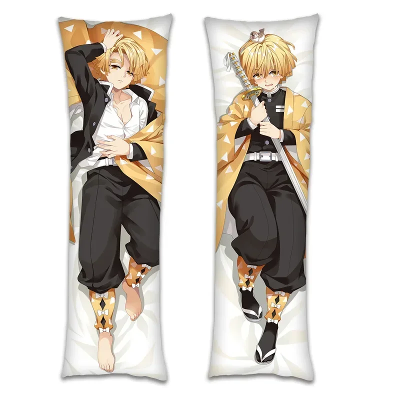 Japanese Anime Demon Slayer Kimetsu no Yaiba Agatsuma Zenitsu Dakimakura Pillow Case FullBody Hugging Cushion Cover Otaku Gift