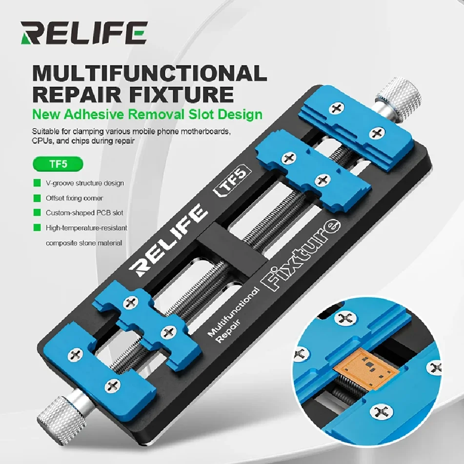 RELIFE TF5 Multifunctional Repair Fixture for Clamping and Repairing Various Mobile Phone Motherboards, CPU Chips, and Component