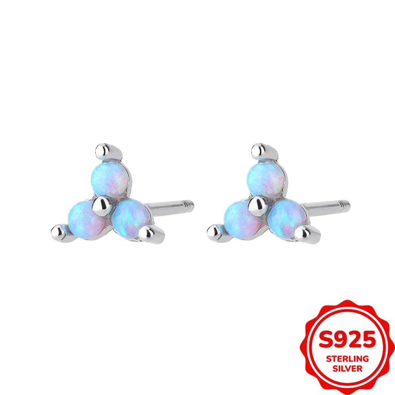 

Classic Fashion Authentic S925 Silver Round Moonstone Women’s Temperament Versatile Earrings