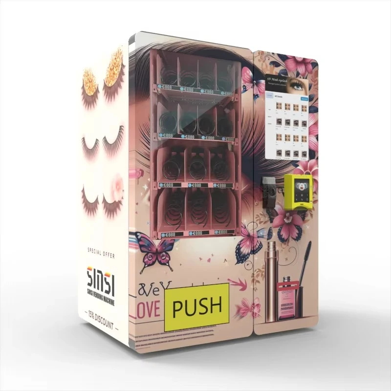 Custom 10-Inch Touch Screen Mini Beauty Snack Vending Machine Fake Eyelashes, Hair Clips, Cosmetic Vending Machines