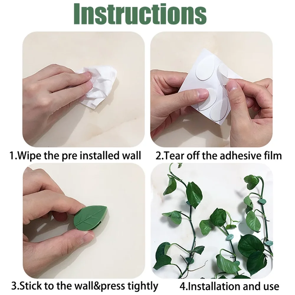 10/50 PCS Plant Climbing Wall Fixture Clips Self-Adhesive Invisible Vines Hook Support Garden Wall Fixer Wire Fixing Snap