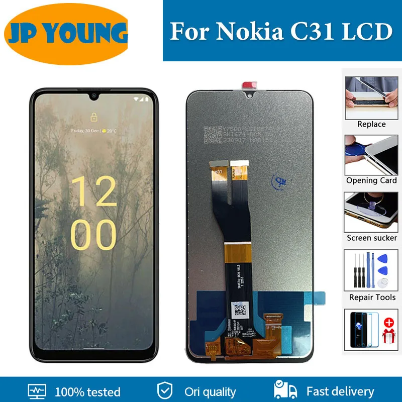 

Original 6.75" For Nokia C31 LCD TA-1499 TA-1497 TA-1493 Display Touch Screen Digitizer Assembly Repair Part Replacement