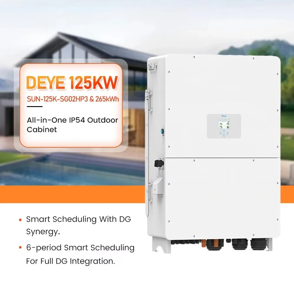 Best Selling  Wingosolar 125KW 261KWh BESS Hybrid Solar System Solution Lifepo4 Battery Liquid Cooling All in One