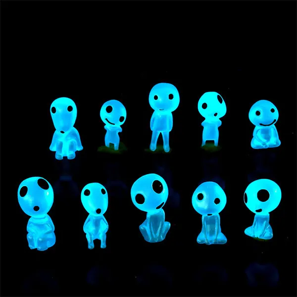 Stupid And Cute Elf Ghost Anime Creativity Miyazaki Hayao Blue Nightlight Alien Decorative Ornament Gifts