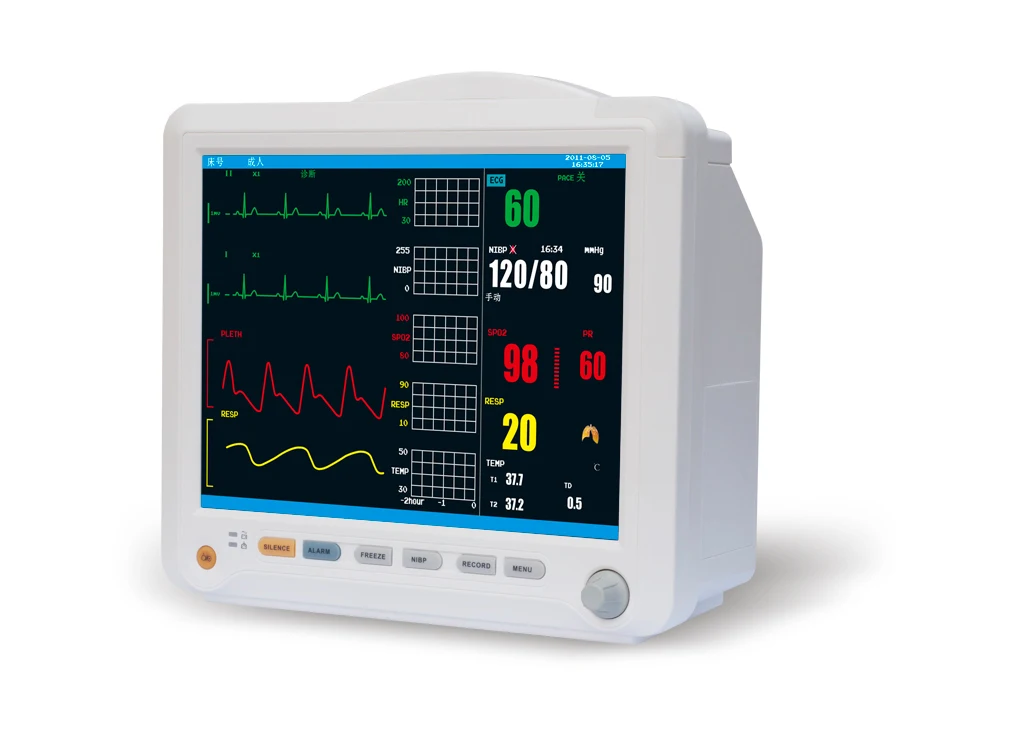 MT 12.1' ECG SPO02 Resp Portable Hospital  Moniteur Vet Patient Measuring Vital Signs Monitor Portable Veterinary Monitoring