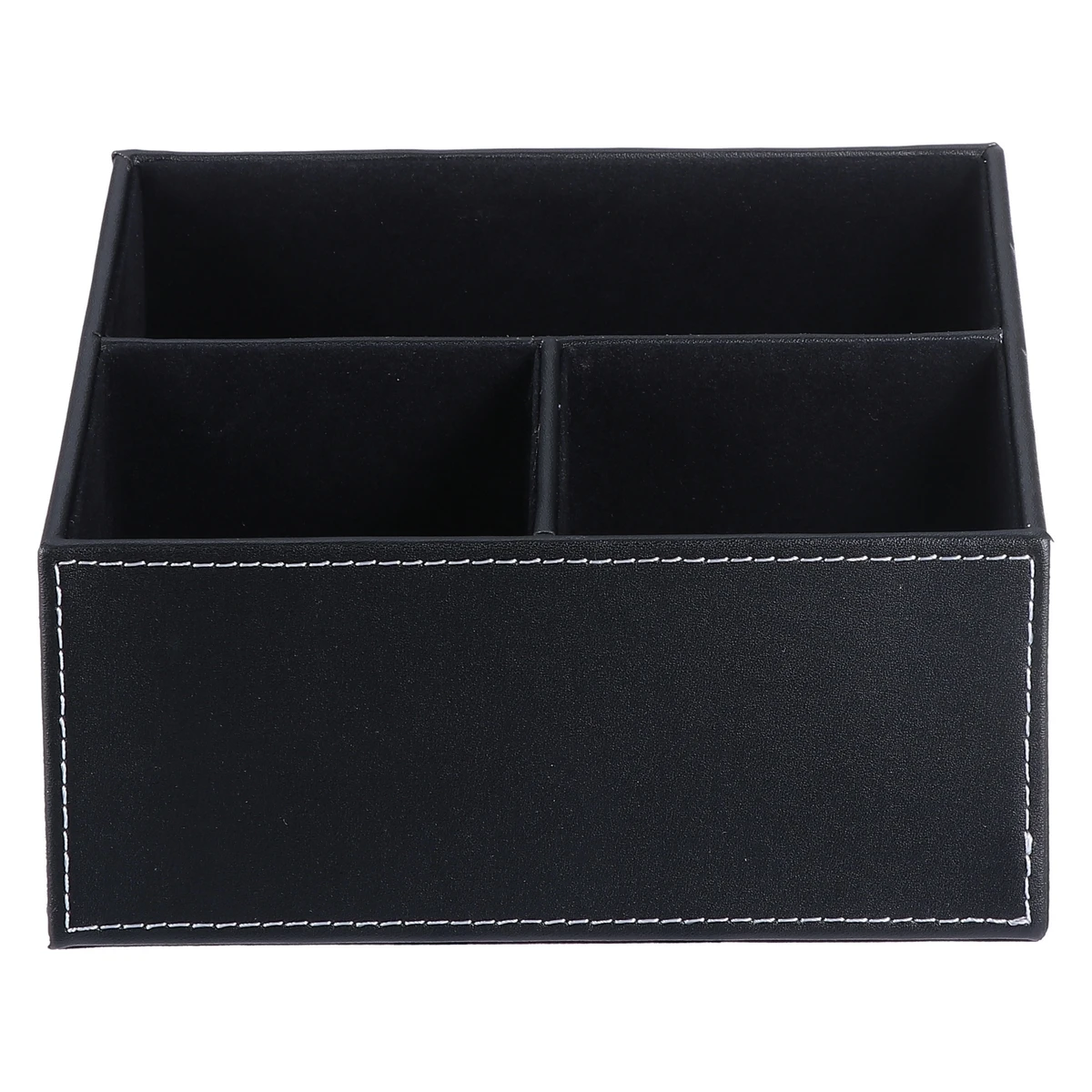 

Remote Control Storage Box Desktop Makeup ganizer Thickened Wood Structure Waterproof Flocking Cloth Lining Wear