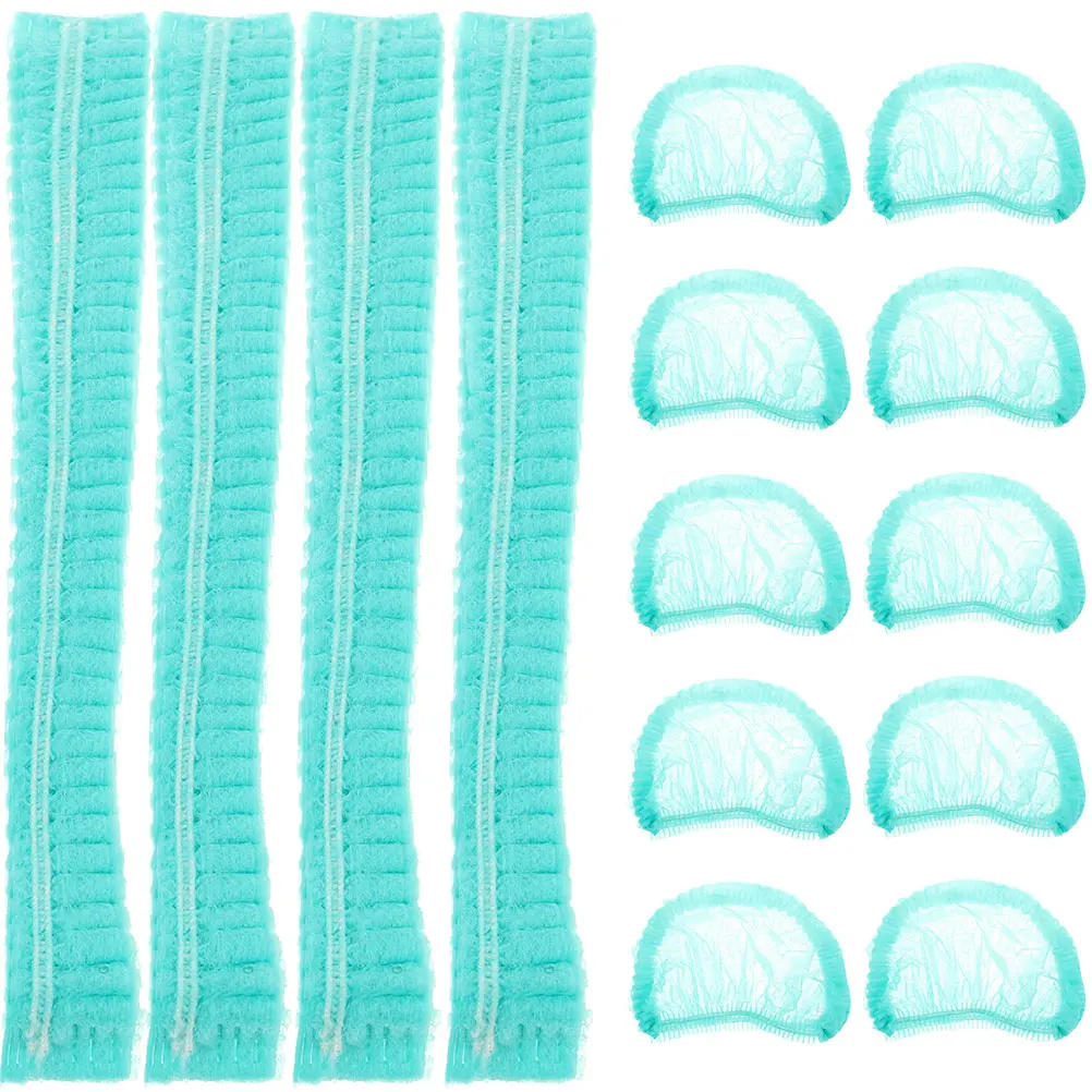 

100pcs Disposable Mesh Hair Nets Non-Woven Hairnet Caps Breathable Comfortable Food Service Home Factory Use Head Covers For
