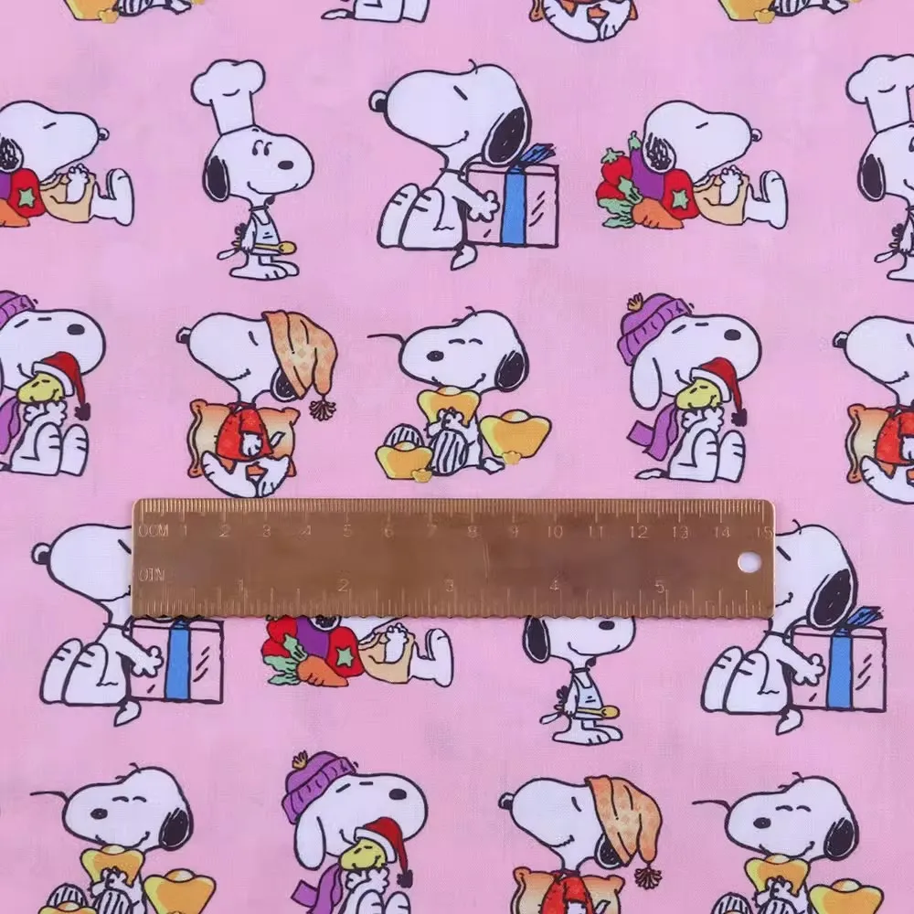 Cartoon Snoopy Dog Polyester Cotton Fabric For Sew Clothes Dress Decor DIY Patchwork Quilting Material