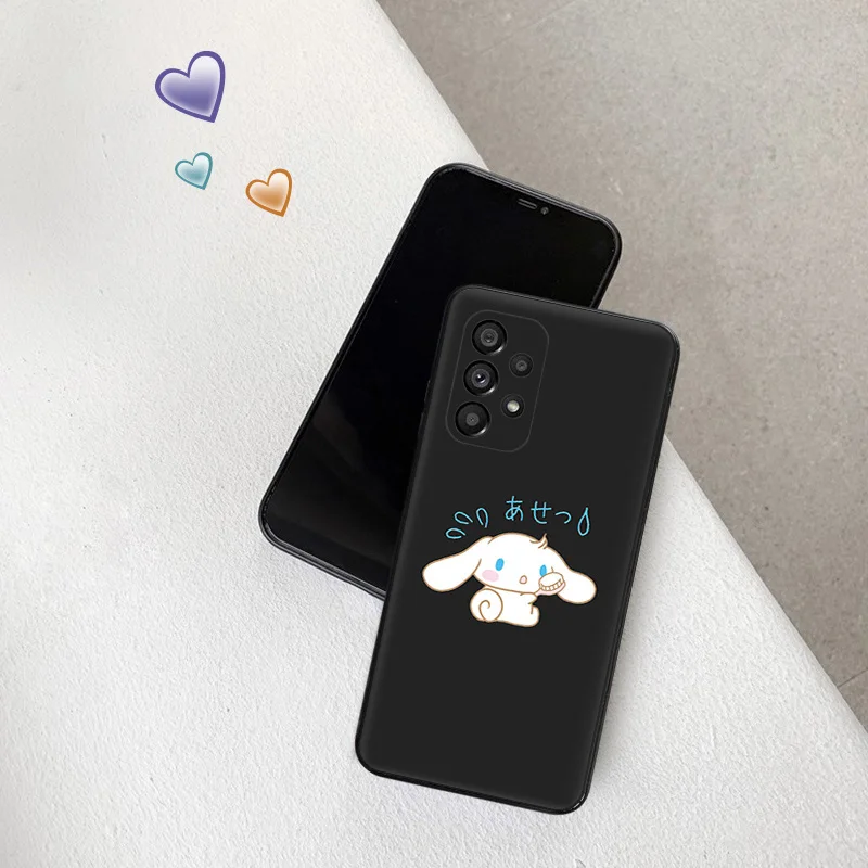 Phone Case for Samsung Note 10 Plus 9 8 A35 A55 S9 S8 A50 A70 A40 A41 A42 A06 A04 A05 A50S A70S cinnamoroll Matte Back Cover