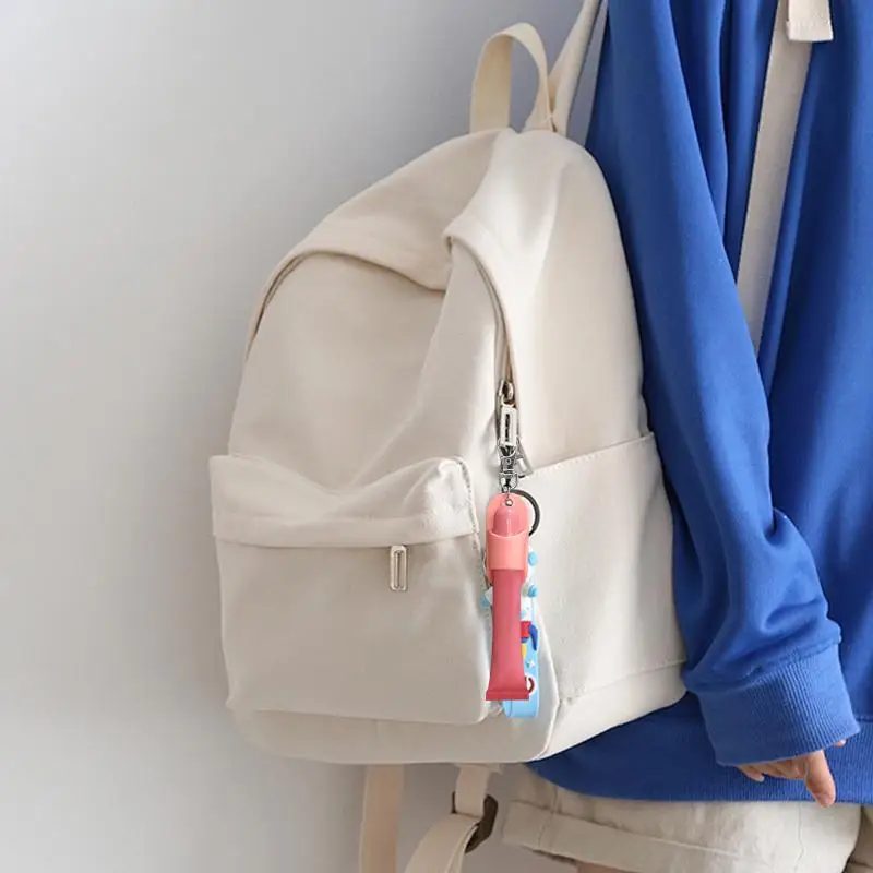 แบบพกพา Lip Balm พวงกุญแจหมวกผู้ถือแบบพกพาไม่มี Lipgloss สําหรับ Lip Balm กระเป๋าจี้เครื่องมือแต่งหน้าอุปกรณ์เสริม