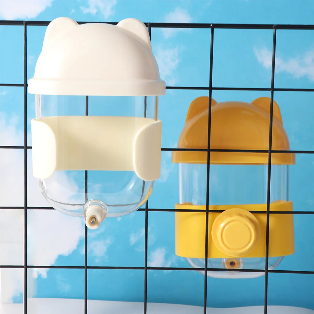 

Transparent Automatic Bird Water Dispenser Knob Lock Wide Opening Hanging Water Feeder Leak-proof Anti-slip