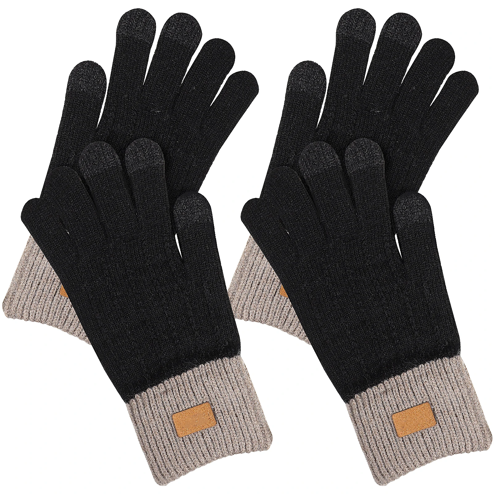 

2pcs Winter Warm Gloves For Women Men Thickened Fleece Thermal Mittens Touchscreen Windproof Soft Comfortable Gift