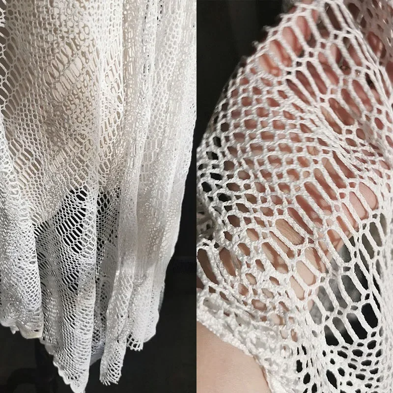 

Vintage Irregular Winding Texture Hollow Out Perspective Lace Mesh Mesh Fabric DIY Clothing Designer Fabric