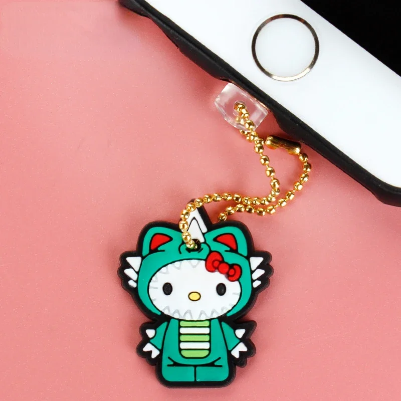 Sanrio Hello Kitty Phone Dust Plug Charm Anime accessori per telefoni da donna tappo antipolvere ciondolo spina per porta di ricarica per ciondolo