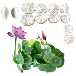 NEW 2pcs Lotus Silicone Mold Leaf Moulds DIY Cake Fondant Mould Dessert Chocolate Clay FondantDecoration Kitchen Bake Tool M2884