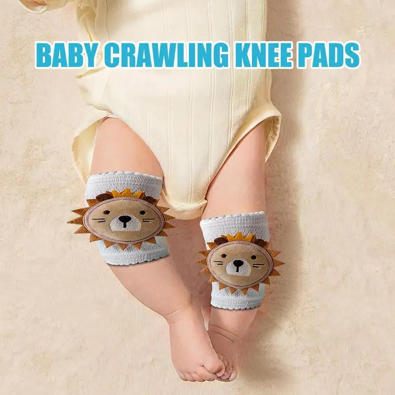 Baby Crawling Knee Pads 2pcs Thickened Anti-Slip Protective Kneepads For Toddler Machine Washable Baby Safety Products For 6