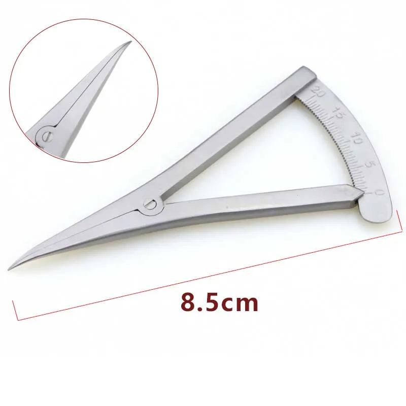 المسمار تعديل أنماط الفرجار 20 مللي متر مستقيم أداة طب العيون أداة الفولاذ المقاوم للصدأ/سبائك التيتانيوم الجفن الفرجار #2