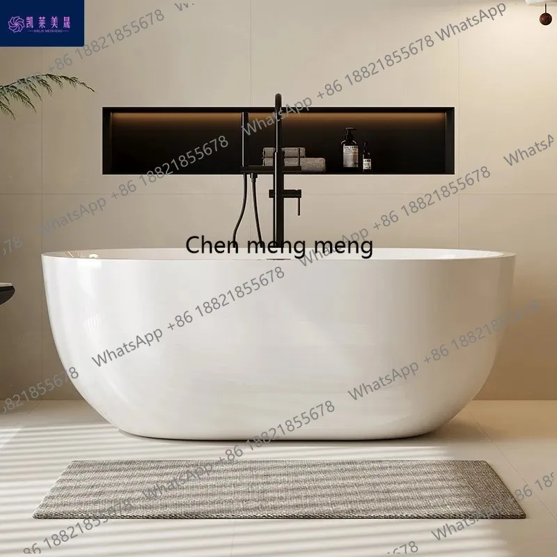 

New bathtub acrylic small apartment seamless household adult integrated independent hotel European bathtub