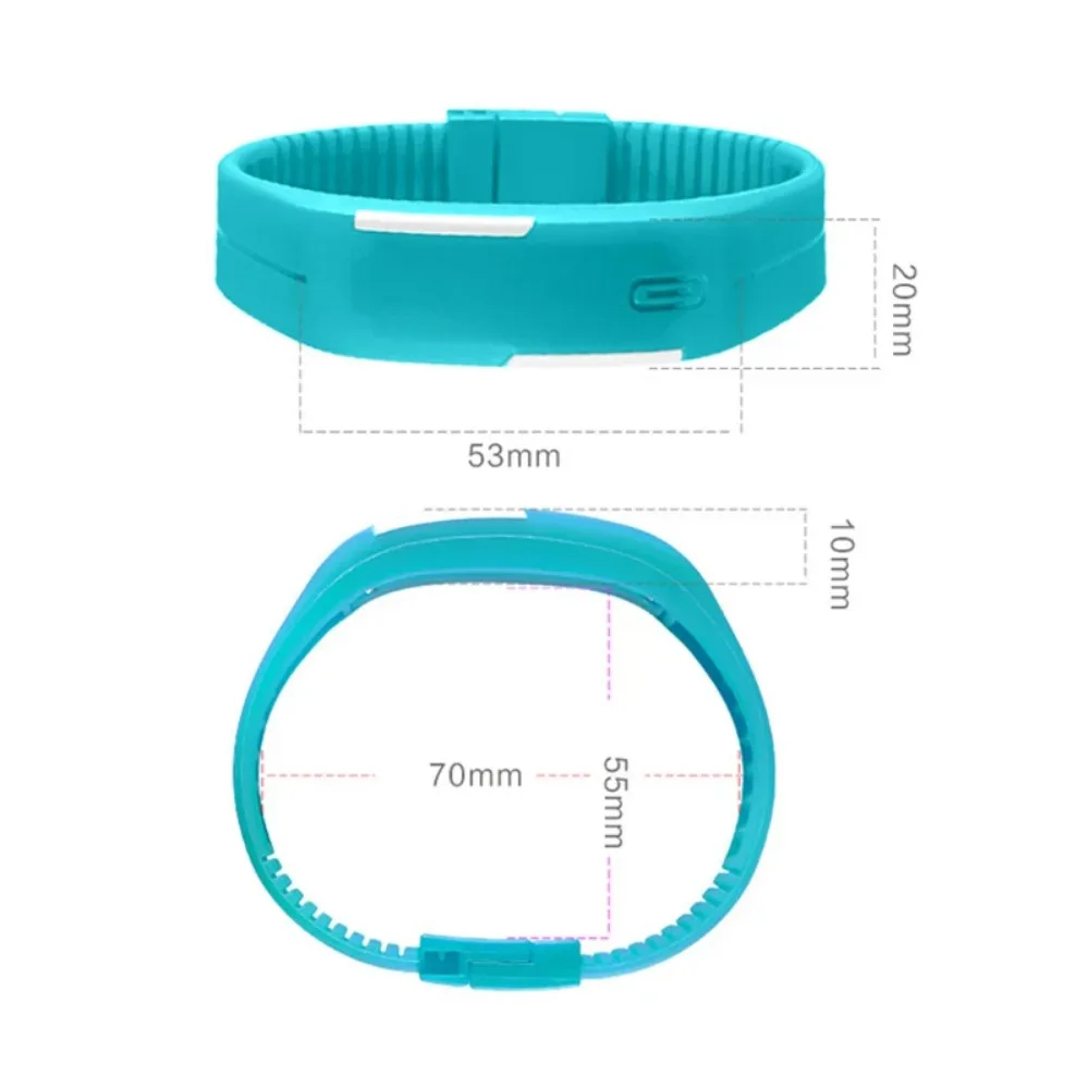 Relojes digitales deportivos con correa de silicona para hombre y mujer, pulsera con pantalla LED para niños y niñas