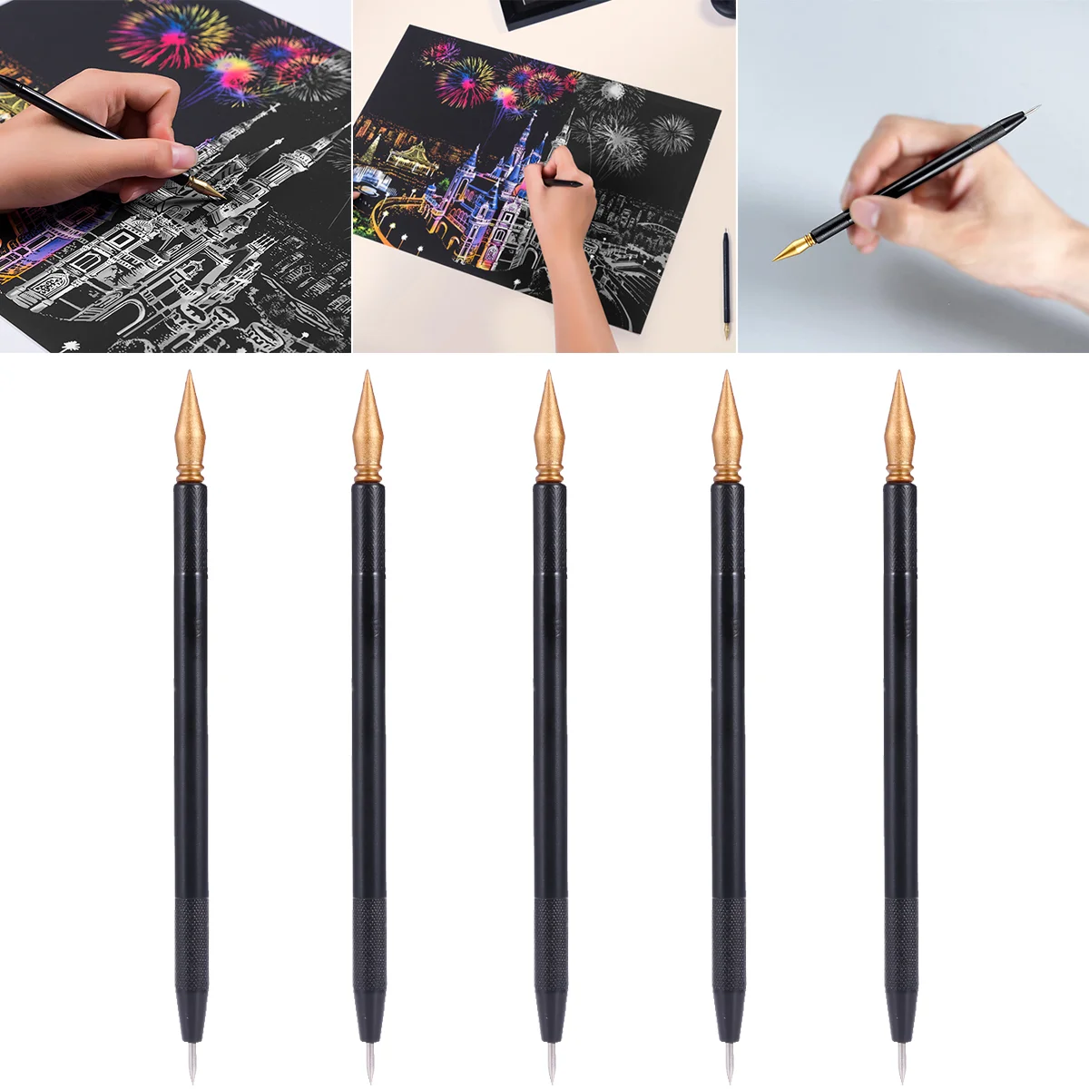 10 Pcs Nail for Stylus Pen Scratch Paper Colour Pencil Painting Pens