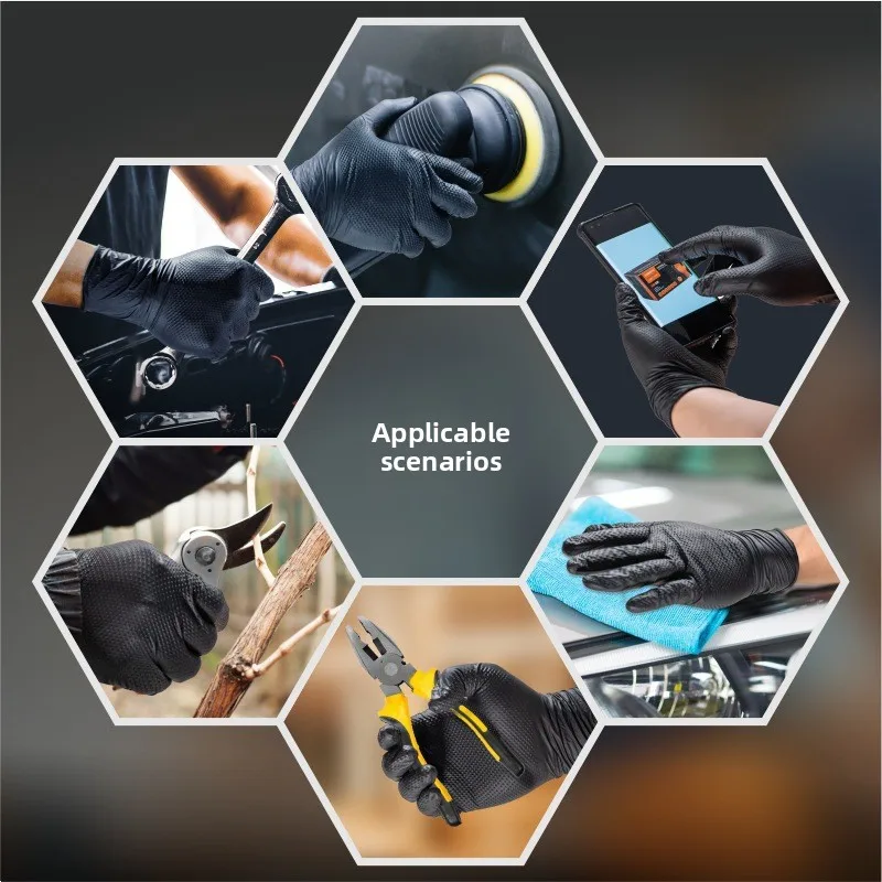 Heavy Duty Diamond Pattern Nit - огляд і ціна Nitrile Mechanic Glove