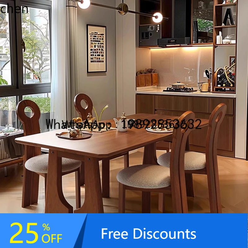 

x1 all-solid wood dining table simple small household rectangular dining table living room decoration