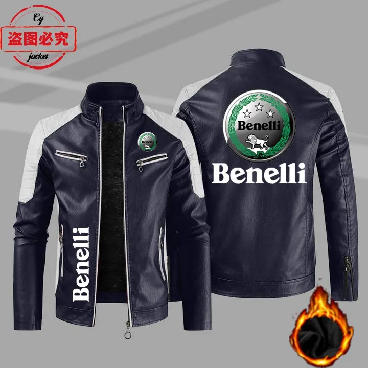 

Benali motorcycle logo spring and autumn wallet pu leather jacket windproof autumn and winter men's jacket Benali car jersey