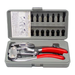 Hand-Held Power Punch Kit Carbon Steel Iron Plastic Hole Punch Pliers Puncher Kit For Stainless Steel Aluminum Leather