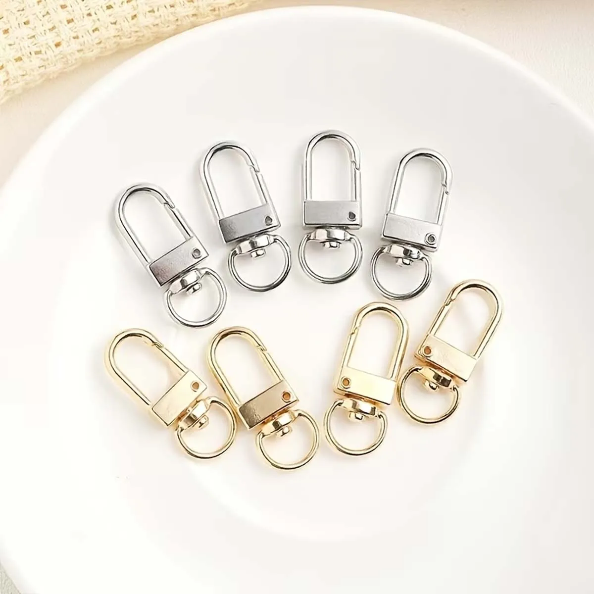 5/50pcs Zinc Alloy Rotatable Lobster Button  Suitable for DIY Keychains, Doll Hangers, and Accessories Making
