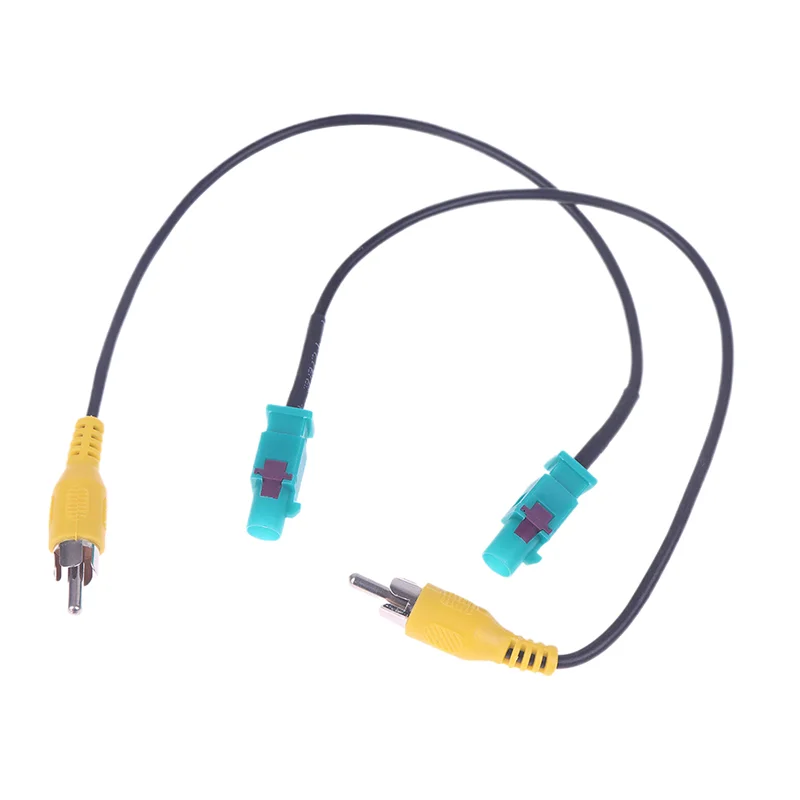 1/2pcs For Rear View Camera Adapter Cable Fakra To RCA Connector Reversing Line Car Rear Sight Conversion Wire