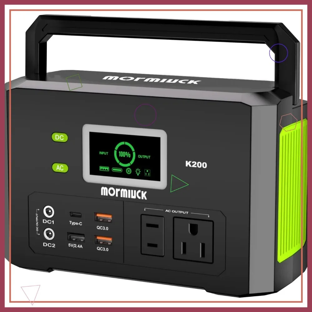 

Портативная электростанция мощностью 200 Вт с пиком 400 Вт, резервная батарея емкостью 32000 мАч, розетка переменного тока для домашнего использования на открытом воздухе в автофургоне