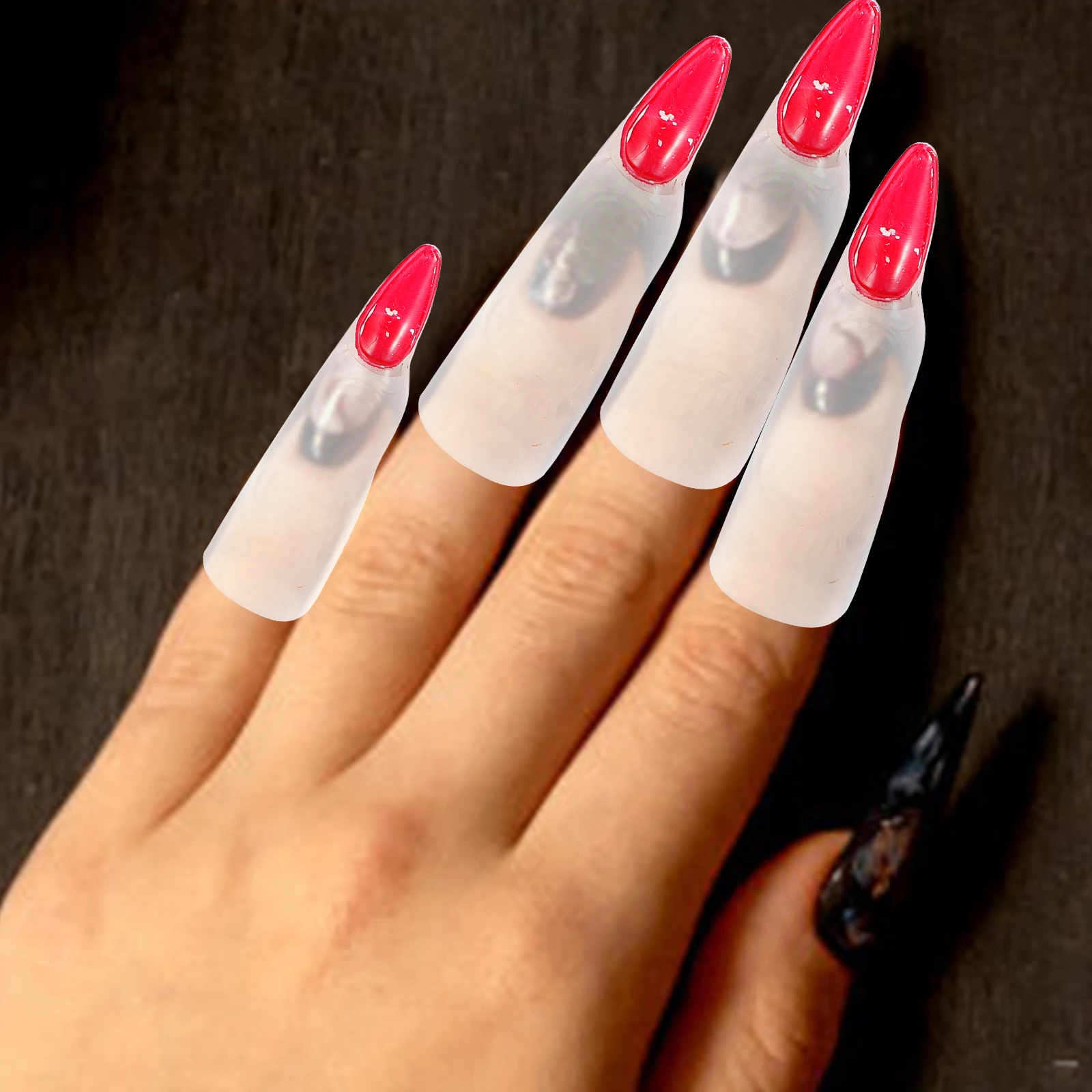 

10 Pcs Luminous Fake Nails Finger Halloween Witch Fingernail Costumes Claws Sticker Toddler