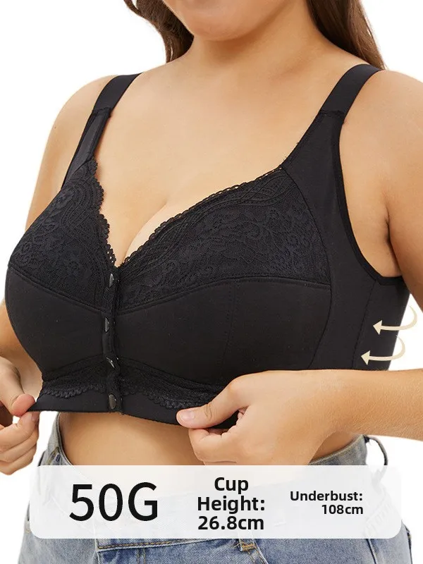 

AG Cup 3450, бюстгальтер супер больших размеров, кружевная застежка спереди, модное нижнее белье, тонкие бамбуковые хлопковые брюки со средней талией, семь дюймов