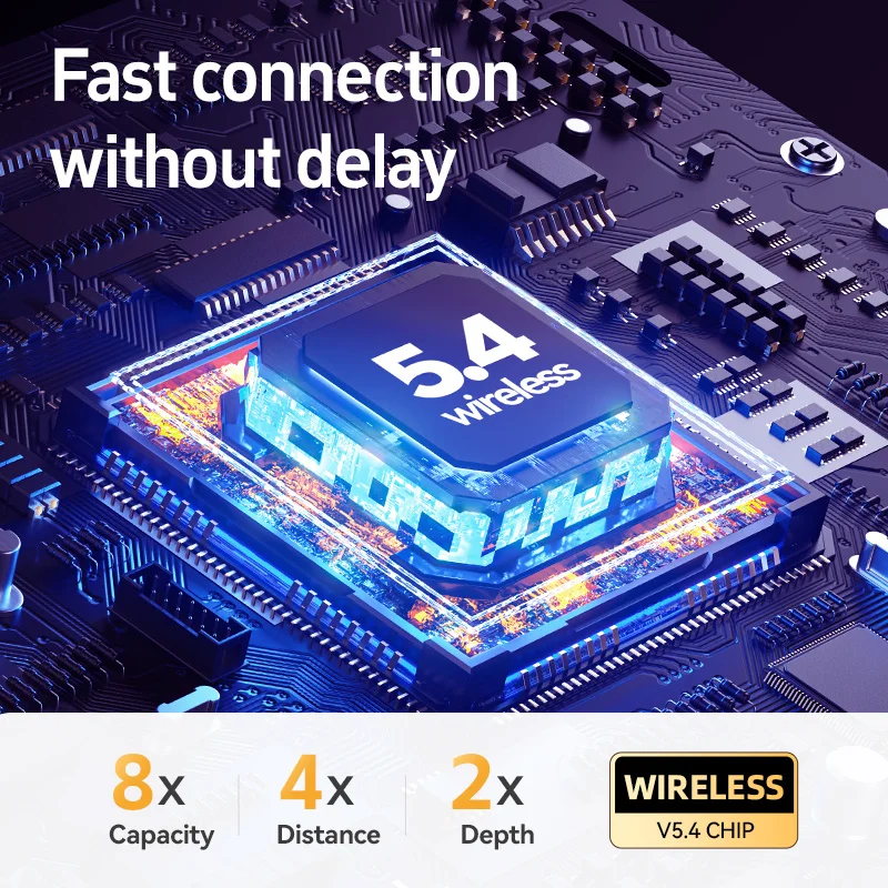 ANC Bluetooth-Funkkopfhörer mit Ladeetui, Clip-on-Kopfhörer, Bluetooth 5.4-Ohrhörer, wasserdichte/Sport-Stereo-Ohrhörer