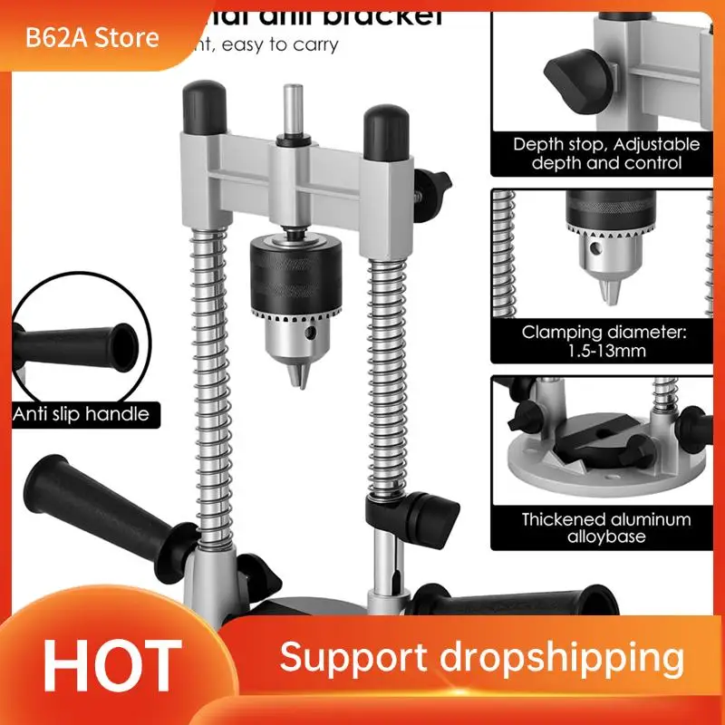 

B62A Drill Guide Attachment For Precise Straight Holes, Universal Hand Drill Adapter With Bench Clamp Electric Repair