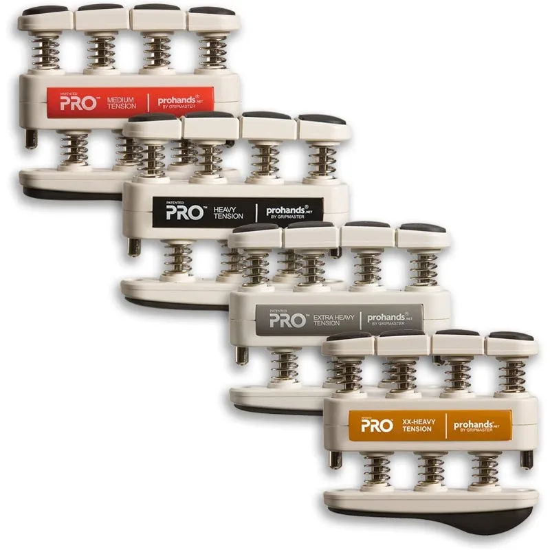 

PRO Hand Exerciser, Finger Exerciser (Hand Grip Strengthener), Spring-Loaded, Finger-Piston System, Exercise Each Finger