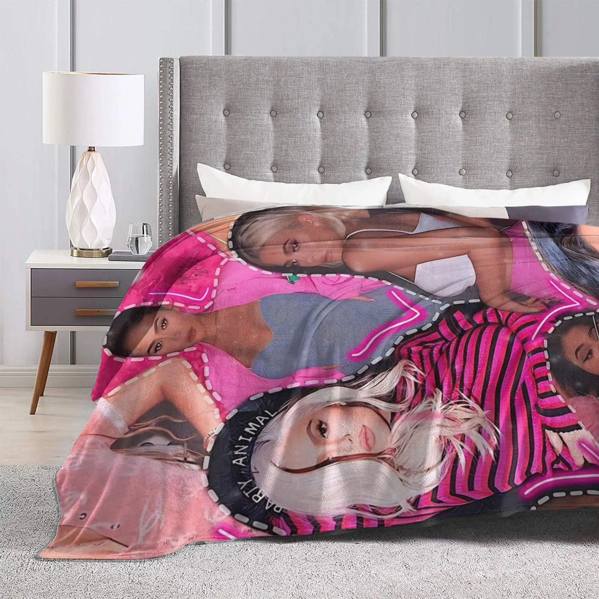 كايلي جينر مستوحاة الفانيلا بطانية لينة الدافئة رمي بطانية لغرفة المعيشة السفر طباعة المفرش غطاء سرير أريكة