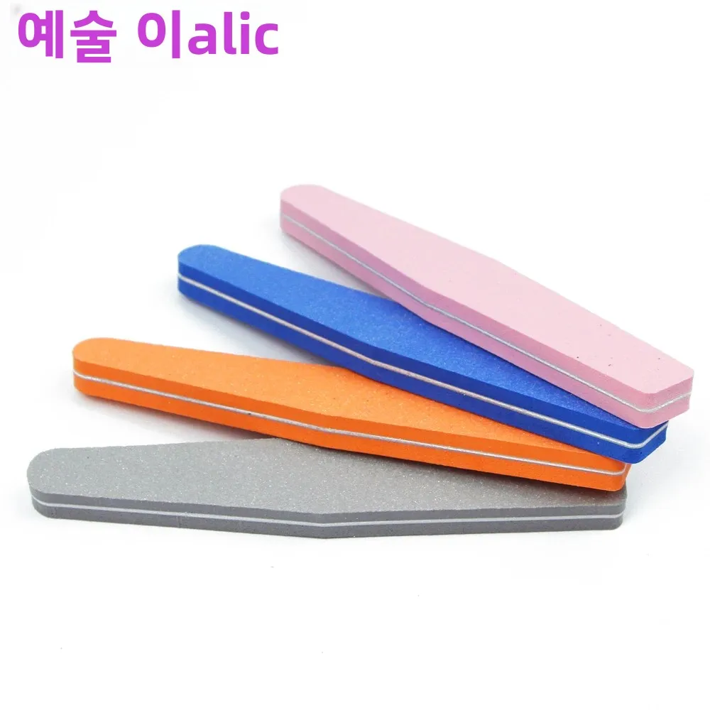 Sanding Files Buffer Block, Sandpaper for Salon Manicure, UV Gel Polisher Tool, Random Colors, 100/180, 1Pc