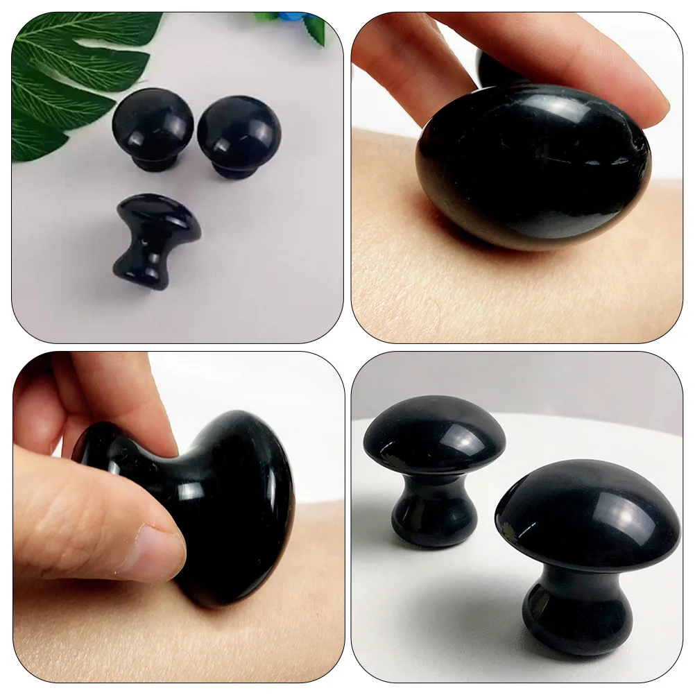 

2Pcs Facial Massage Stone Gua Sha Tools Smooth Edges Body Massager for Blood Circulation Skin Health Gift Gua Sha Facial Tools