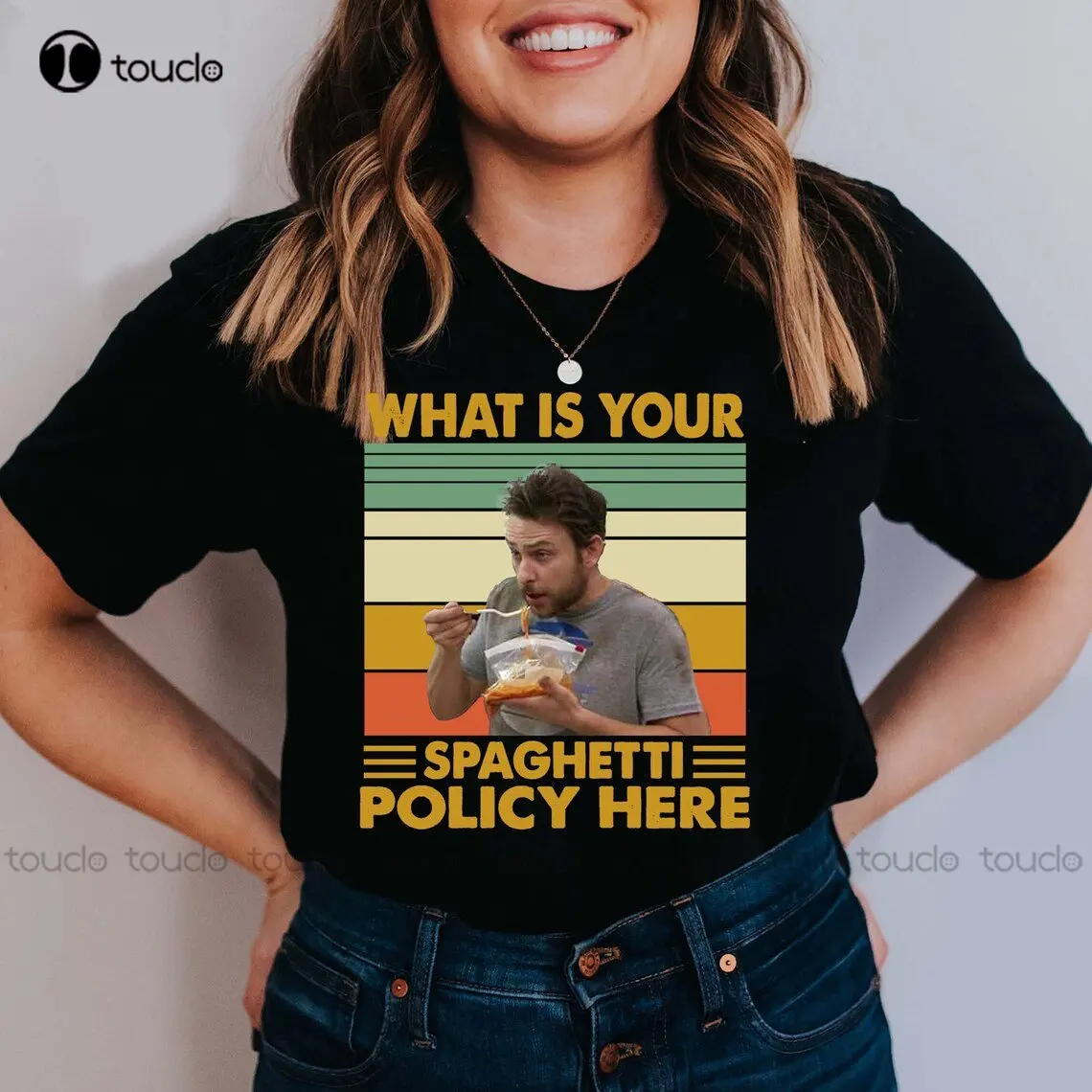 What Is Your Spaghetti Policy Here T-Shirt Charlie Kelly It\'S Always Sunny In Philadelphia Shirt Movie Vintage Retro Shirts New