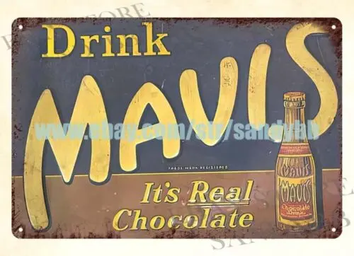 MAVIS REAL CHOCOLATE DRINK metal tin sign pub kitchen plaques