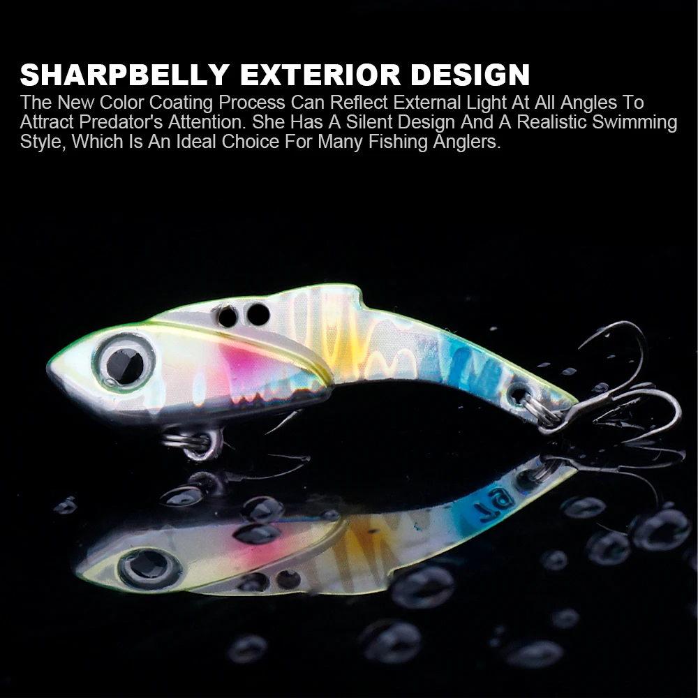 VTAVTA المعادن VIB الصيد إغراء 3.5 جرام/5 جرام/7 جرام ملعقة تهزهز الاهتزاز كرانكبيت باس الاصطناعي الطعم الثابت سويم الشتاء Pesca معالجة