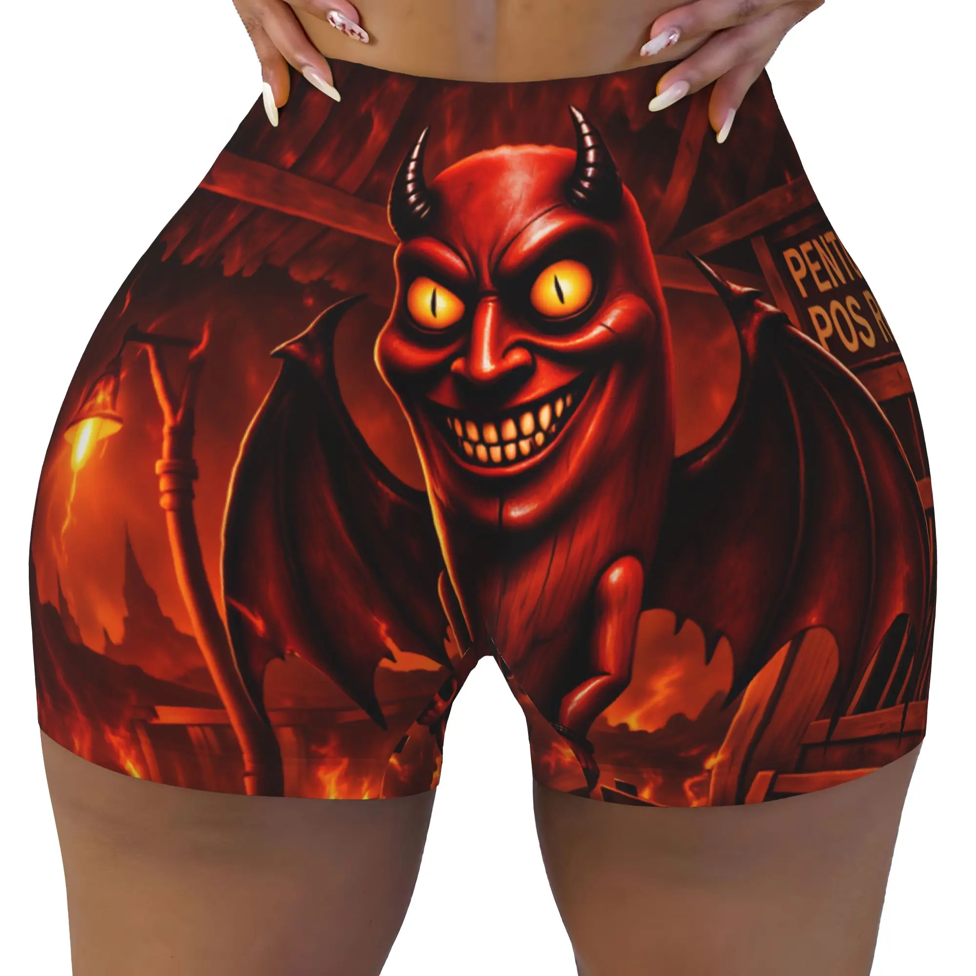 Custom Italian Brainrot 67 Tung Sahur Biker Running Workout Shorts for Women  Gym Athletic Yoga Shorts