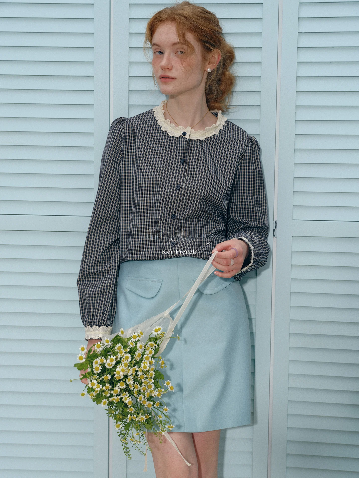 

Женская винтажная рубашка Rina Berry с черно-белым клетчатым узором и рюшами, универсальная, с длинным рукавом, для ранней весны, повседневная, свободного кроя