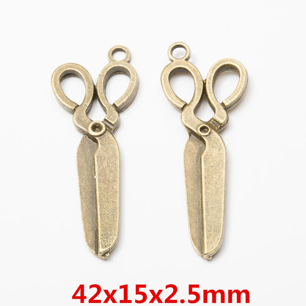 

80Pcs Retro Alloy Scissors Pendant Charms Creative DIY Jewelry Making Supplies for Necklace Bracelet Keychain DIY Pendant Charms