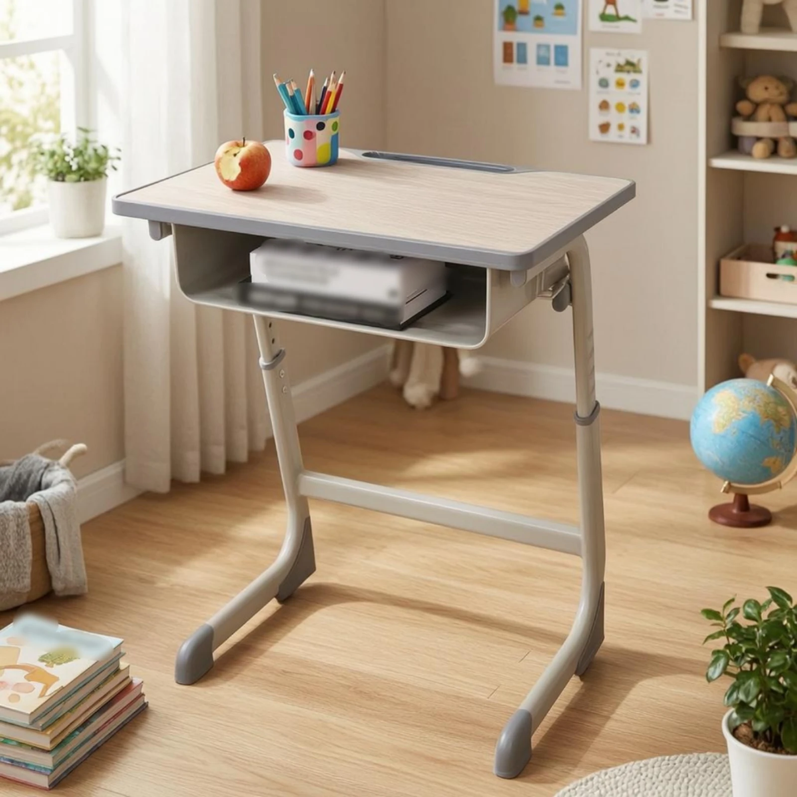bureau-d'etude-pour-etudiants-cadre-en-metal-hauteur-reglable-mobilier-d'etude-taille-compacte-resistant-a-la-rouille-pour-l'ecole