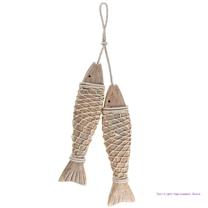 

C63E Многофункциональный подвесной деревянный кулон с рыбой, праздничный орнамент, аксессуар для фестиваля, свадьбы, праздника,