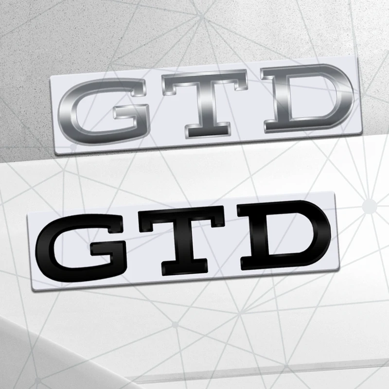 ثلاثية الأبعاد السيارات المعادن GTD GTE شارة سيارة الخلفي الجذع شعار ملصق شعار ديكور ل جيتا باسات جولف تيجوان شيروكو بيتل الجسم التصميم