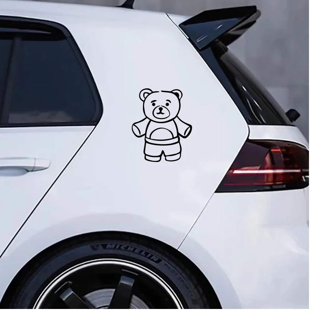 These Unique Teddy Bear Car Stickers Durable Vinyl Decals for Enthusiasts Easy to Apply Remove  Automotive Accents