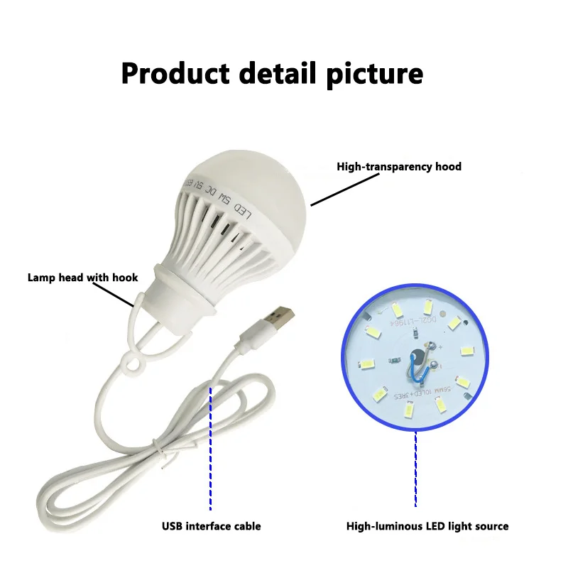 3/5/7 واط USB المصباح الكهربي 5 فولت المحمولة فانوس التخييم مصباح LED قوة القراءة كتاب ضوء للتخييم في الهواء الطلق خيمة الإضاءة في حالات الطوارئ